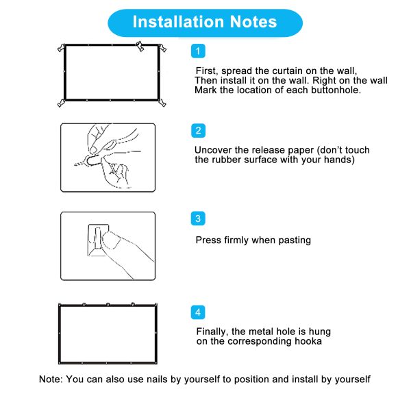 ORIVAST Anti-Light Projector Screen,100 Inches Foldable and Portable 16:9 Movie Screen for Office Home Theater Outdoor Indoor - Image 6