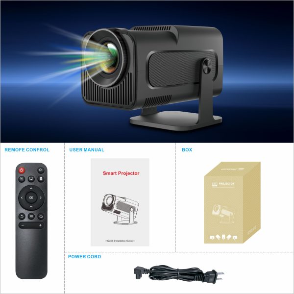 Smart Projector with Android 11.0, 1080P LCD Projector with Dual band WiFi6 + BT5.0 Module, Automatic Keystone Correction 300 ANSI Lumens with Rotated 180 degree Stand - Image 6