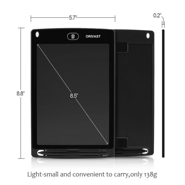 ORIVAST LCD Writing Tablet,8.5-Inch Digital Drawing Pad Paperless Note Board Portable Durable Doodle Whiteboard for Kids and Adult - Image 3